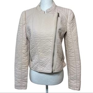 Forever 21 Leather Like Jacket Blush Medium
